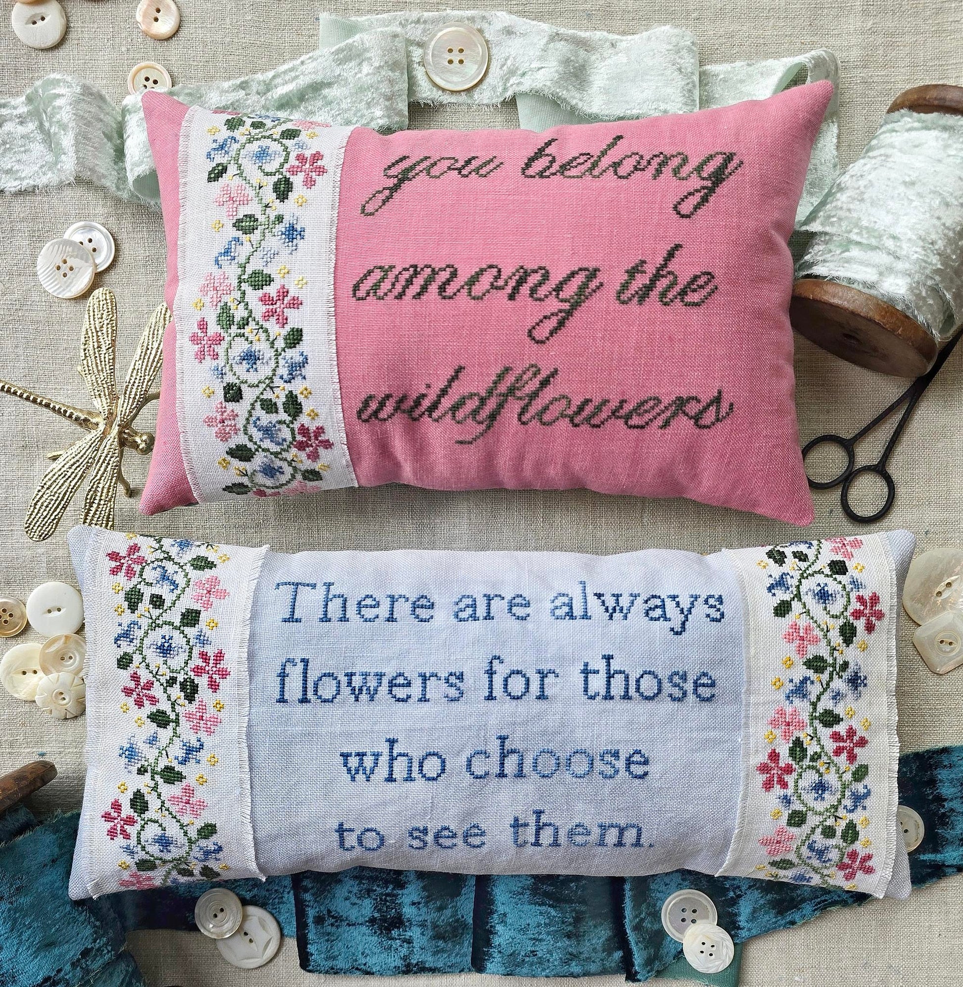 PREORDER Tattered Spring - Hello From Liz Mathews - Cross Stitch Pattern, Needlecraft Patterns, The Crafty Grimalkin - A Cross Stitch Store
