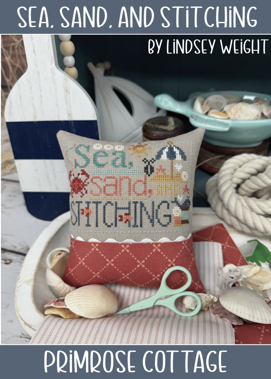 Sea, Sand, and Stitching - Primrose Cottage - Cross Stitch Pattern