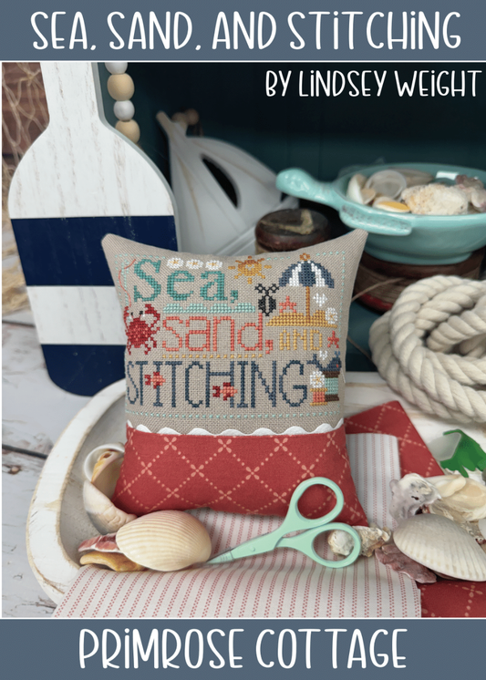 PREORDER Sea, Sand, and Stitching - Primrose Cottage - Cross Stitch Pattern