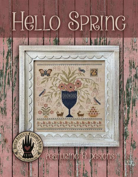 PRE-ORDER Hello Spring - Teresa Kogut - Cross Stitch Pattern, Needlecraft Patterns, The Crafty Grimalkin - A Cross Stitch Store