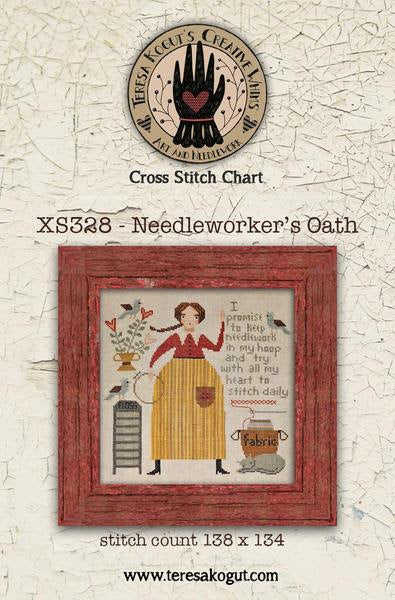 PRE-ORDER Needleworker's Oath - Teresa Kogut - Cross Stitch Pattern, Needlecraft Patterns, The Crafty Grimalkin - A Cross Stitch Store