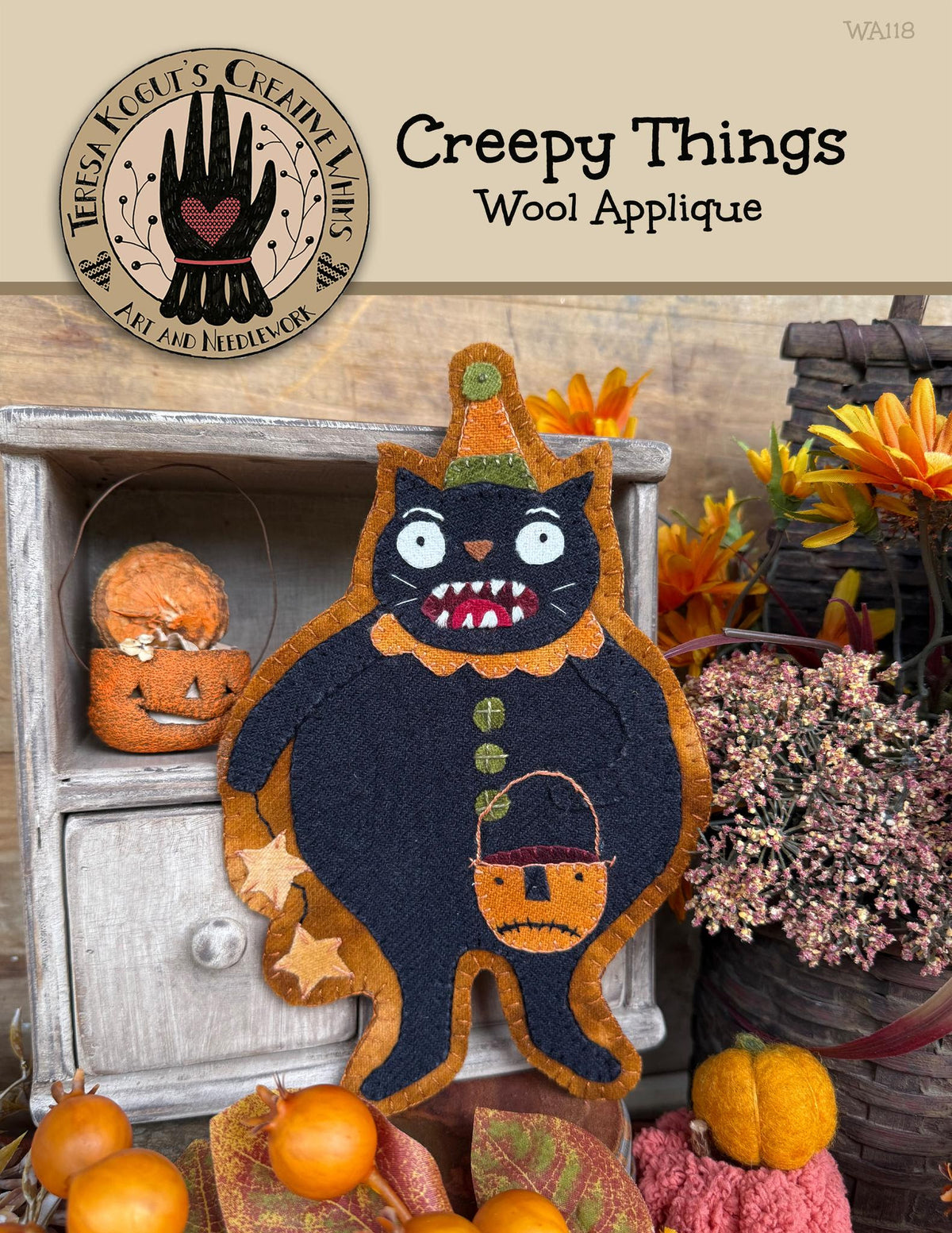 PREORDER Creepy Things - Teresa Kogut - Wool Applique Pattern