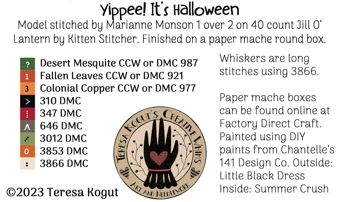 PREORDER Yippee! It's Halloween - Teresa Kogut - Cross Stitch Pattern