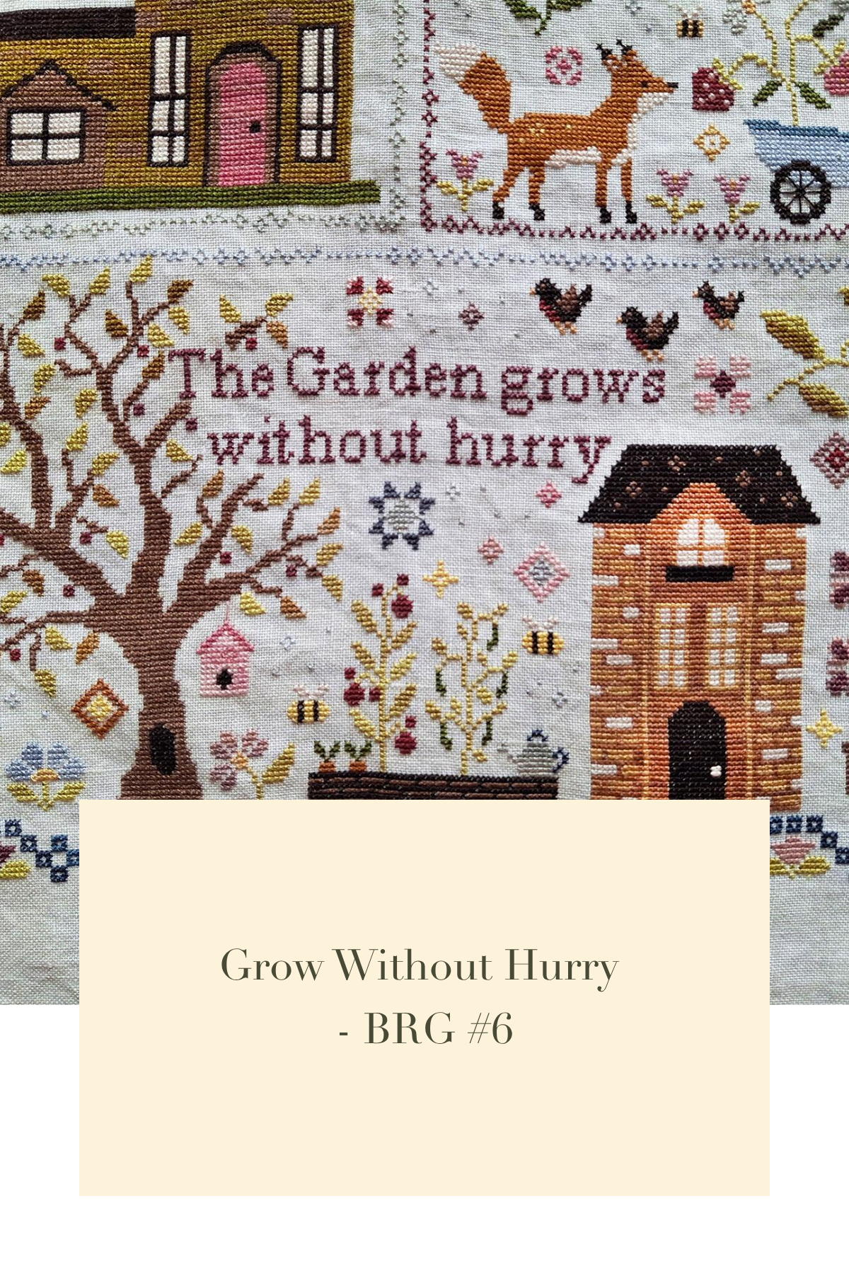 PREORDER  Grow Without Hurry - Blueberry Ridge - Cross Stitch Pattern