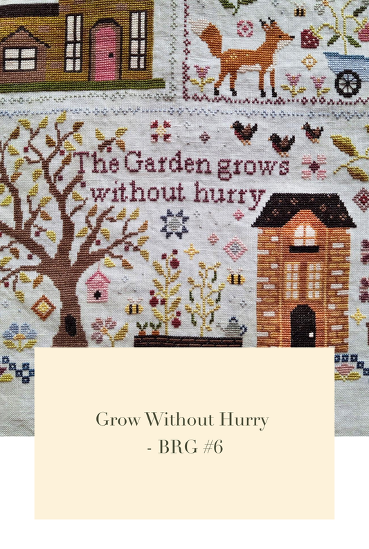 PREORDER  Grow Without Hurry - Blueberry Ridge - Cross Stitch Pattern, Needlecraft Patterns, The Crafty Grimalkin - A Cross Stitch Store