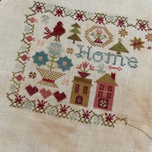 Home, Words to Stitch By - Pansy Patch Quilts and Stitchery - Cross Stitch Pattern