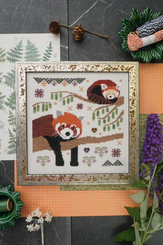 PREORDER Red Panda - Lindy Stitches - Cross Stitch Pattern