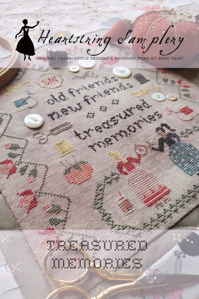 PREORDER Treasured Memories - Heartstring Samplery - Cross Stitch Pattern, Needlecraft Patterns, Needlecraft Patterns, The Crafty Grimalkin - A Cross Stitch Store