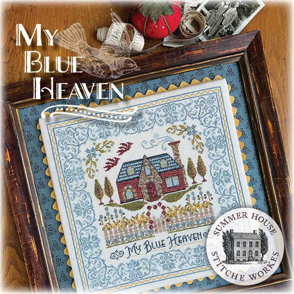 PREORDER My Blue Heaven - Summer House Stitche Workes - Cross Stitch Pattern, Needlecraft Patterns, The Crafty Grimalkin - A Cross Stitch Store
