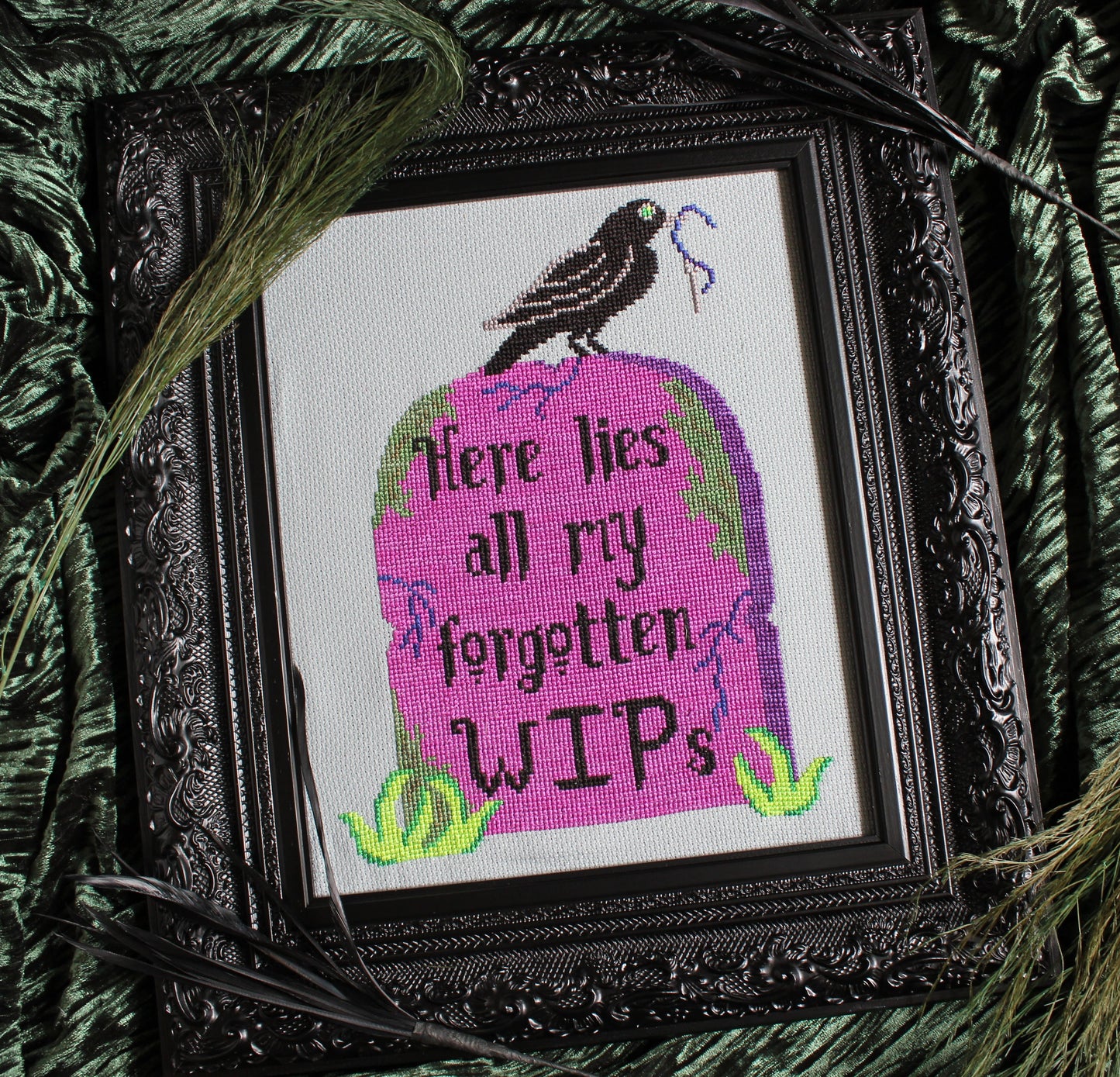 Rest in Peace WIPs - Stay Platinum Stitchery - Cross Stitch Pattern