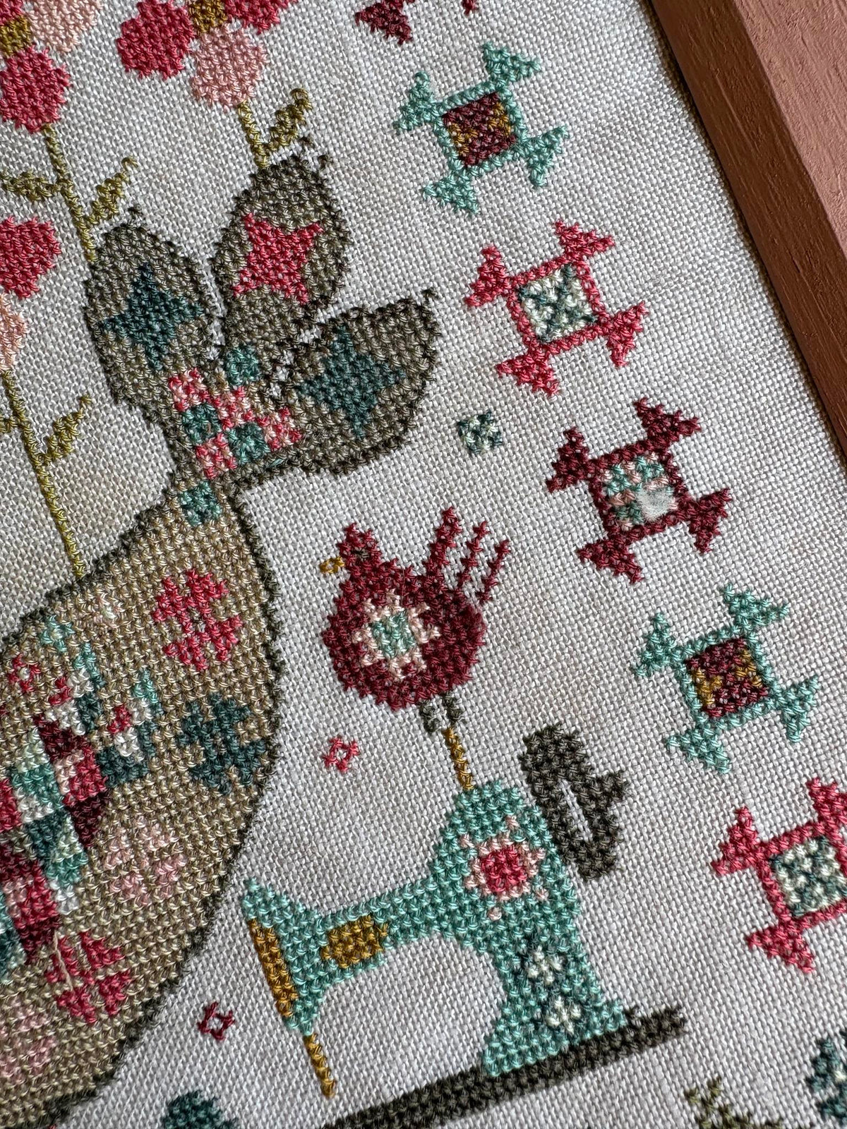 PREORDER  Quilty Bird - Pansy Patch - Cross Stitch Pattern, Needlecraft Patterns, The Crafty Grimalkin - A Cross Stitch Store
