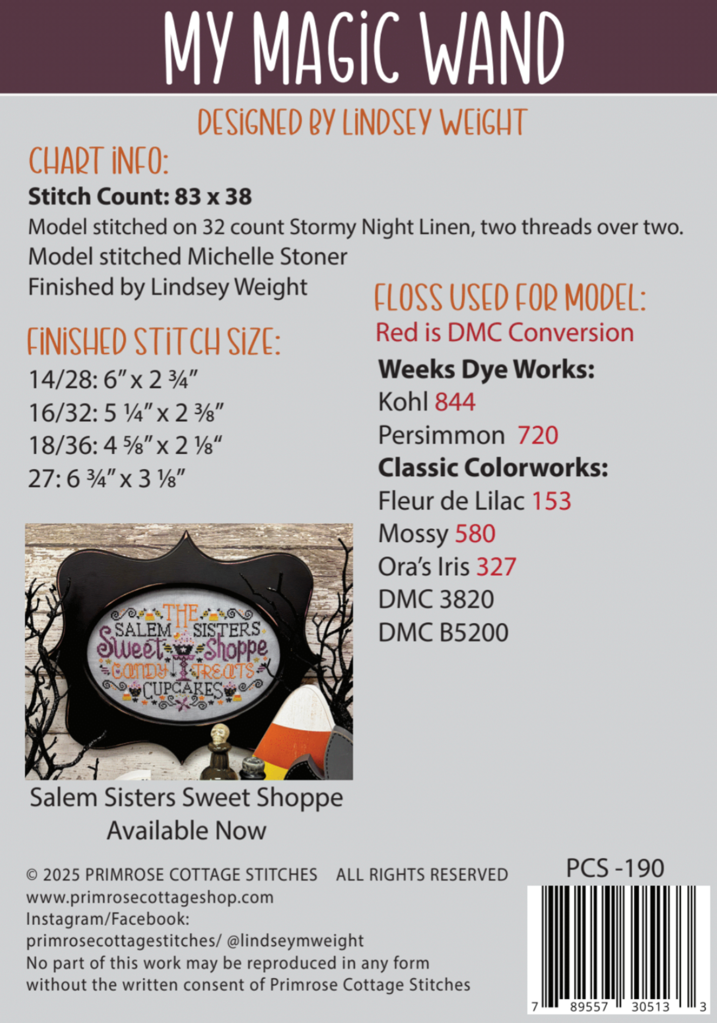 My Magic Wand - Primrose Cottage - Cross Stitch Pattern