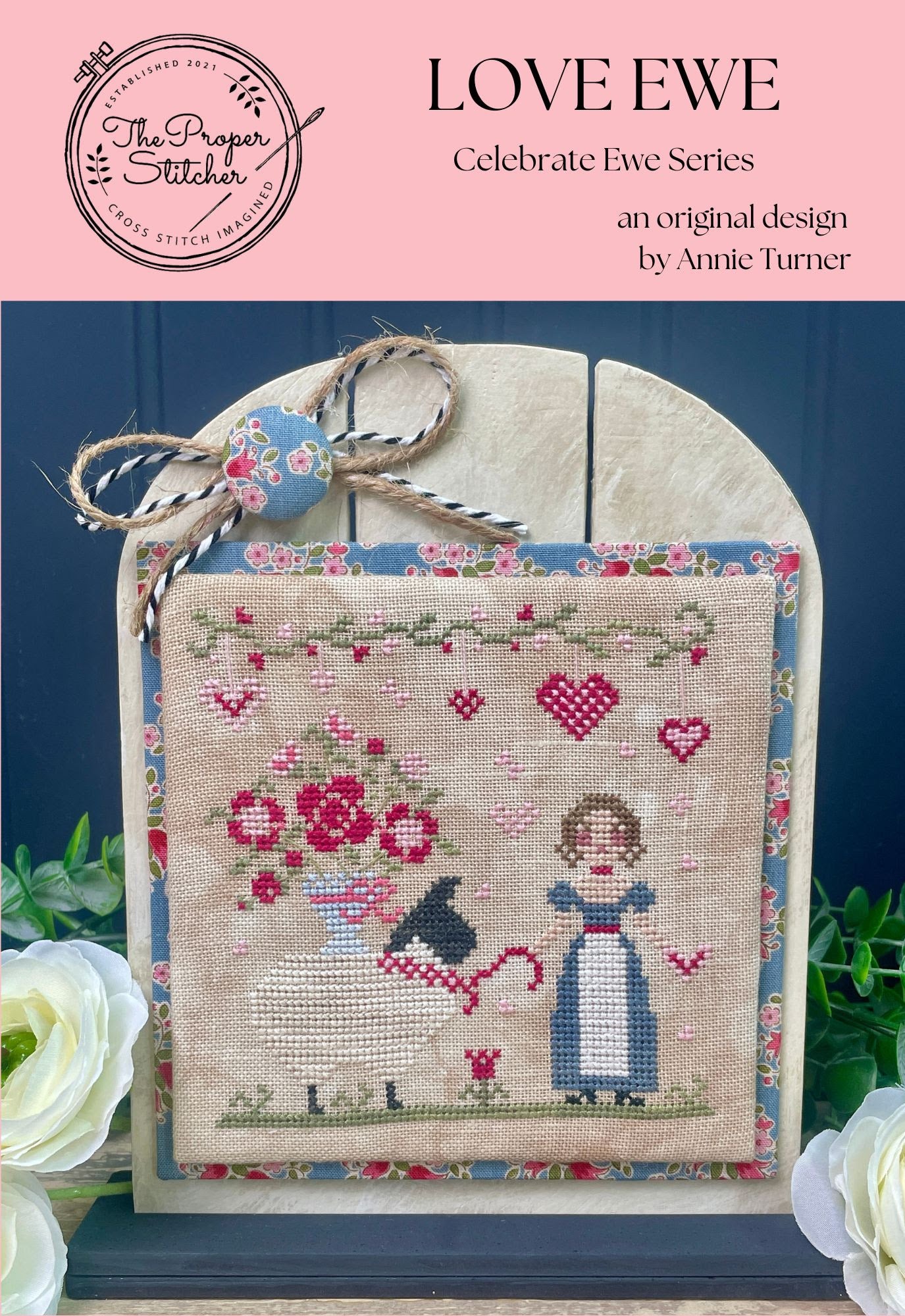 PREORDER Love Ewe - The Proper Stitcher - Cross Stitch Pattern, Needlecraft Patterns, Needlecraft Patterns, The Crafty Grimalkin - A Cross Stitch Store