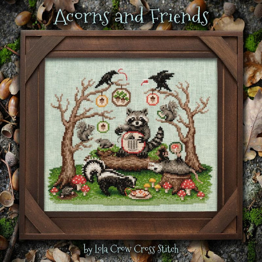Acorns and Friends - Lola Crow - Cross Stitch Pattern