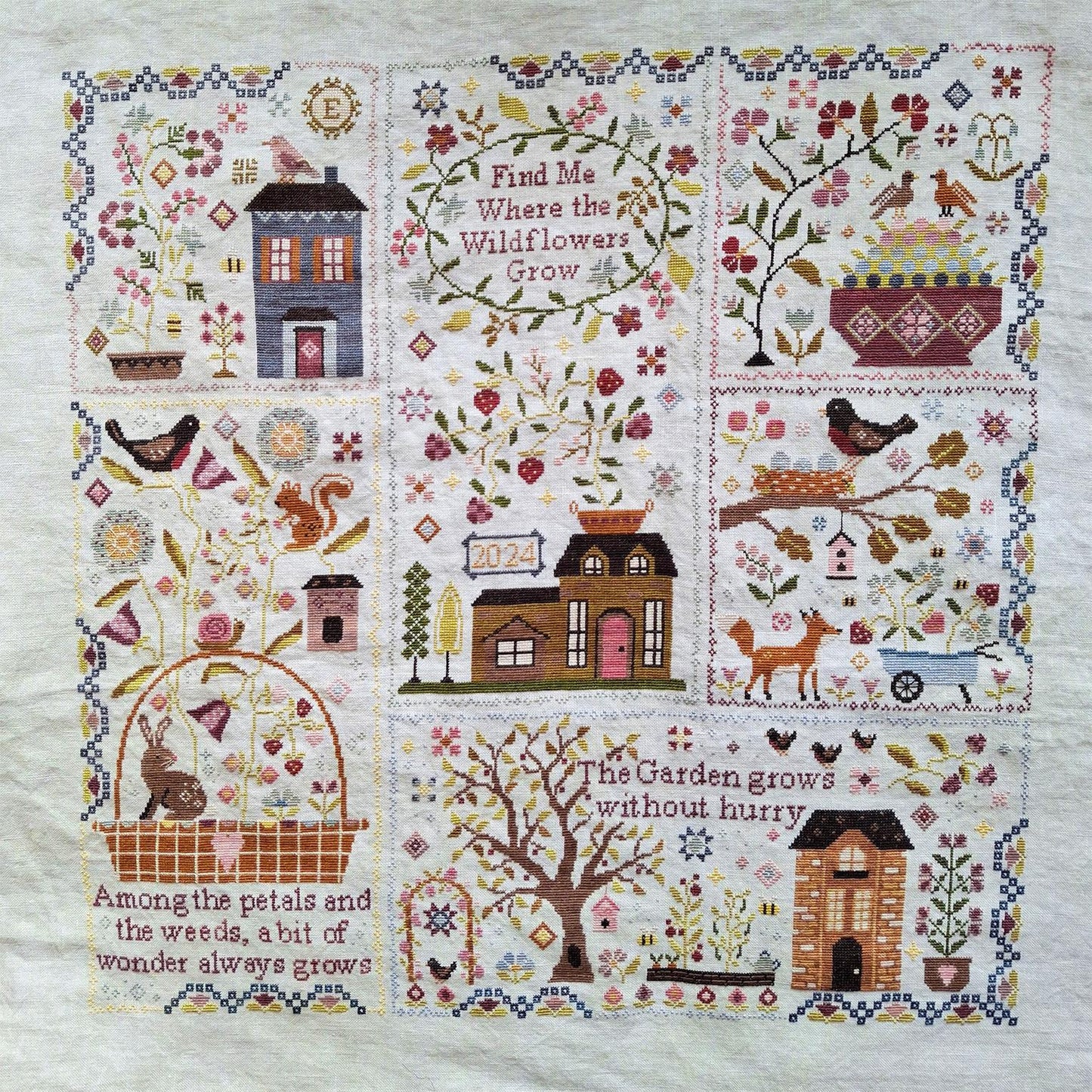 PREORDER  Grow Without Hurry - Blueberry Ridge - Cross Stitch Pattern