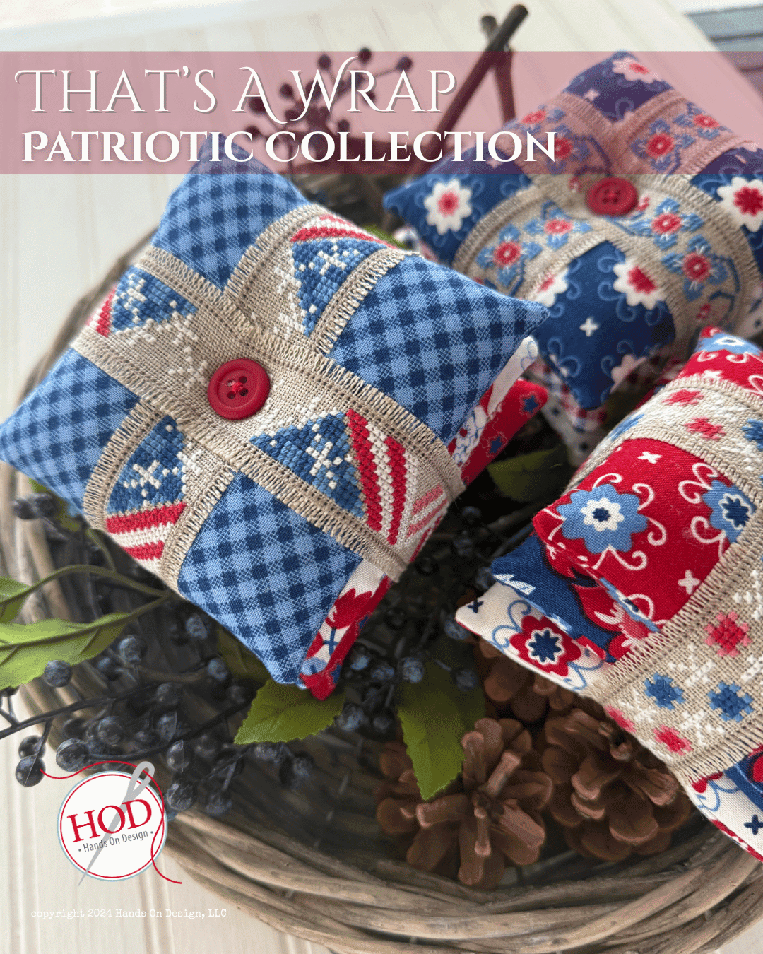 That's A Wrap Patriotic Collection - Hands on Design - Cross Stitch Pattern