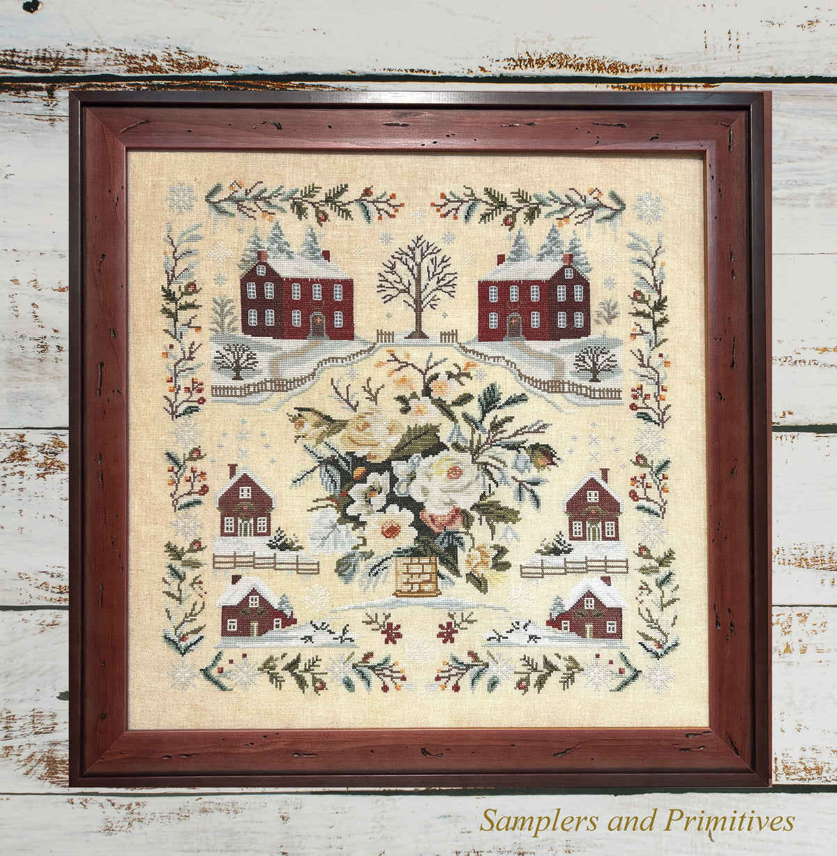 PREORDER Winter Day Sampler - Samplers and Primitives - Cross Stitch Pattern, Needlecraft Patterns, The Crafty Grimalkin - A Cross Stitch Store