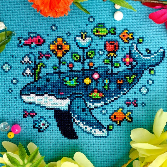 Whale Garden - Flossy Fox Shop - Cross Stitch Pattern