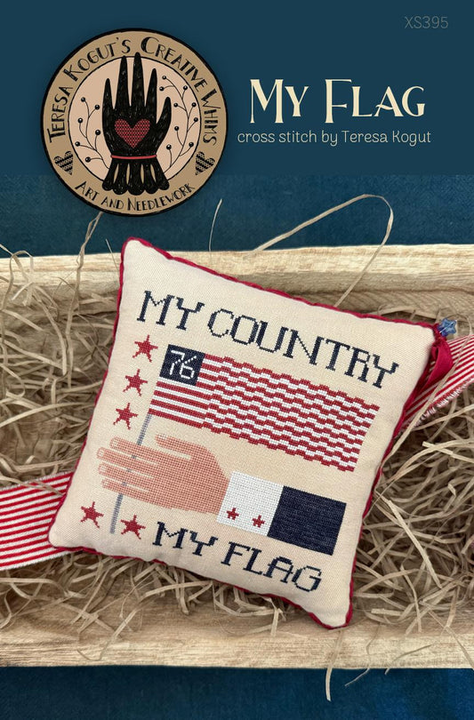 PREORDER My Flag - Teresa Kogut - Cross Stitch Pattern, Needlecraft Patterns, The Crafty Grimalkin - A Cross Stitch Store
