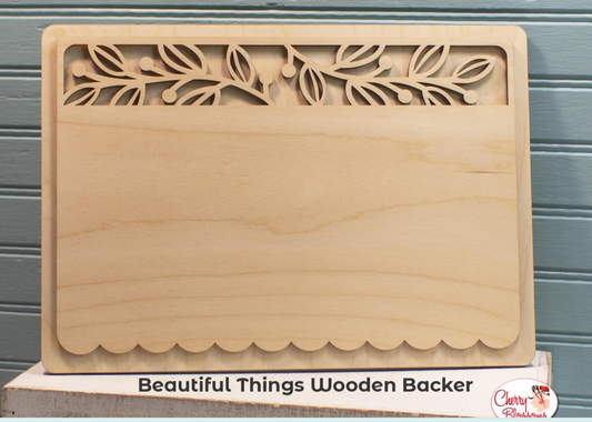 PREORDER Beautiful Things Wooden Backer - Cherry Blossoms