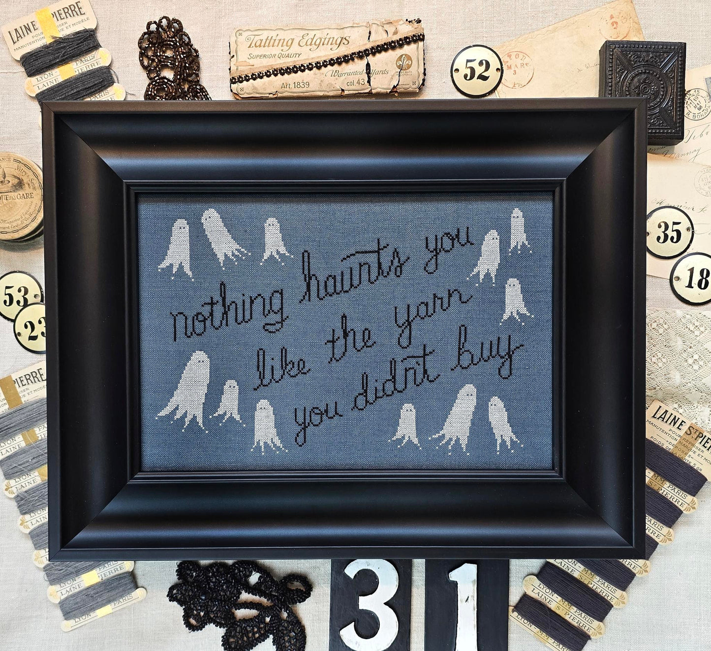 PREORDER Yarn You Didn't Buy -  Hello from Liz Mathews - Cross Stitch Pattern