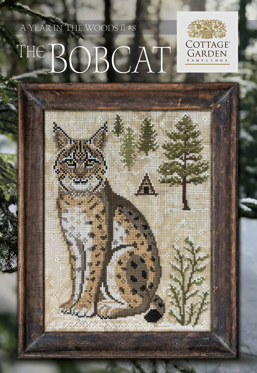 The Bobcat - A Year in the Woods II #8 - Cottage Garden Samplings - Cross Stitch Pattern