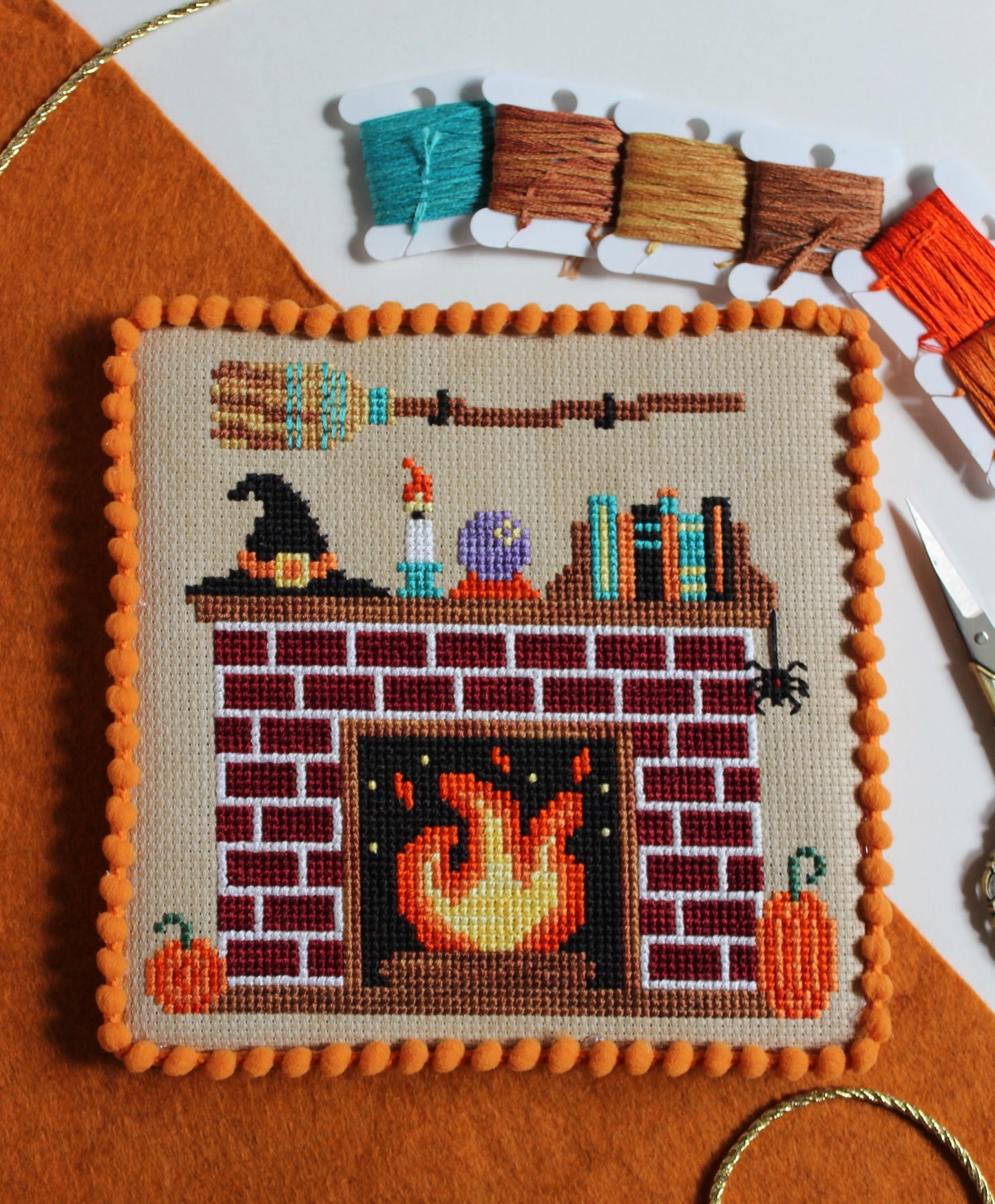 Autumn Fireside Magic - Stay Platinum Stitchery - Cross Stitch Pattern