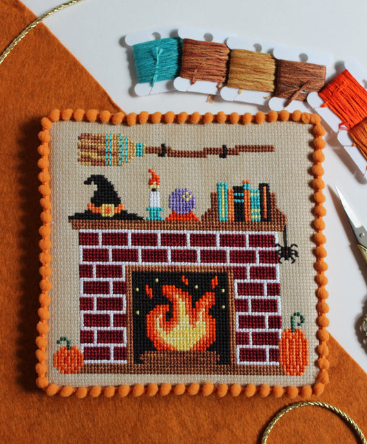 Autumn Fireside Magic - Stay Platinum Stitchery - Cross Stitch Pattern