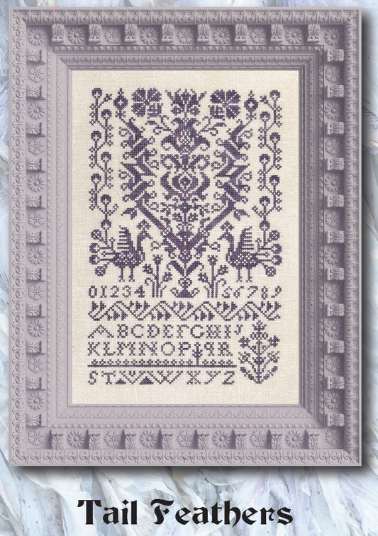 Tail Feathers - Ink Circles - Cross Stitch Pattern