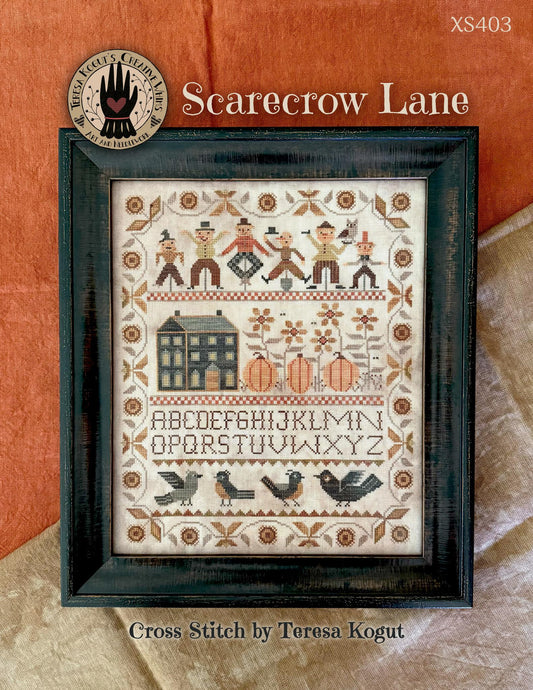 PREORDER Scarecrow Lane - Teresa Kogut - Cross Stitch Pattern
