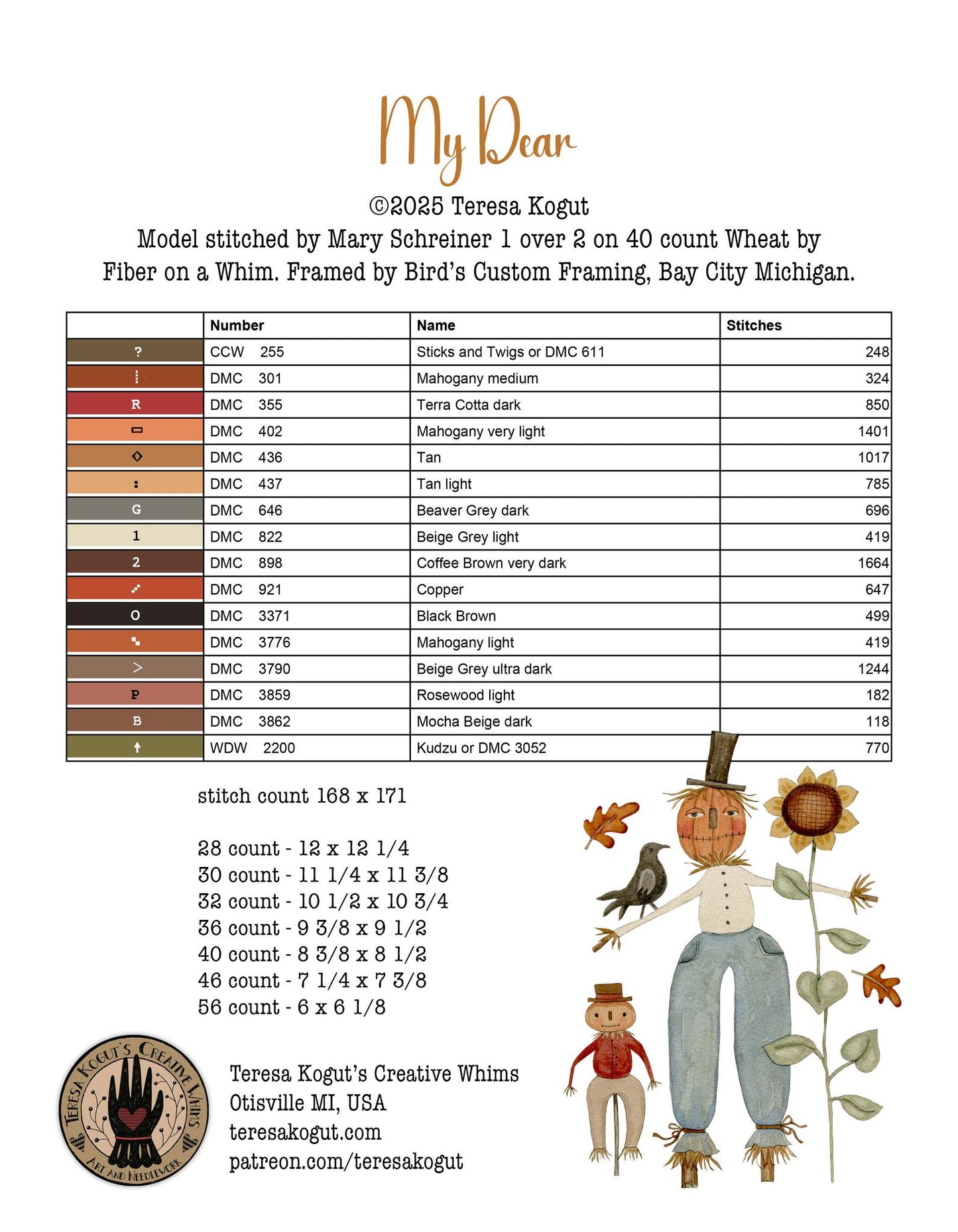 My Dear - Teresa Kogut - Cross Stitch Pattern