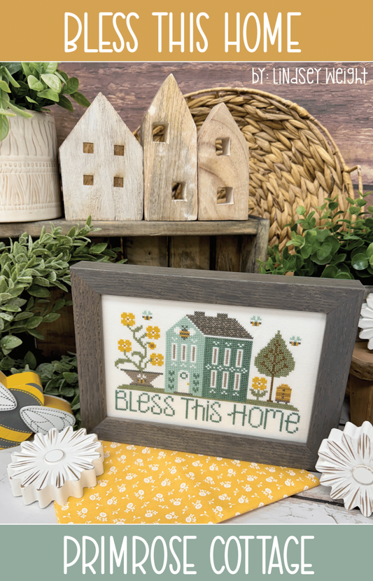 Bless This Home - Primrose Cottage - Cross Stitch Pattern