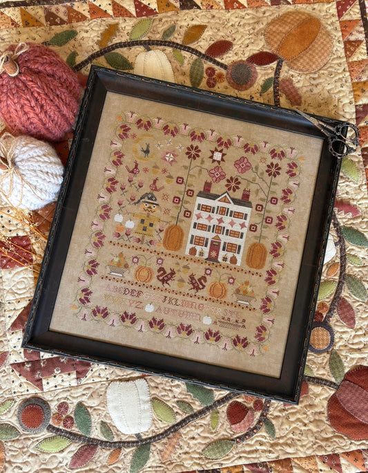 PREORDER  Enchanted Autumn Sampler - Pansy Patch - Cross Stitch Pattern