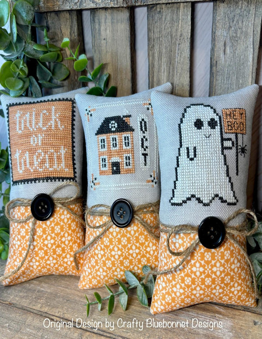 PREORDER Halloween Smalls - Crafty Bluebonnet Designs - Cross Stitch Pattern