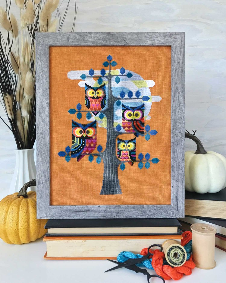 Whoo's there? - Satsuma Street - Cross Stitch Pattern, Needlecraft Patterns, The Crafty Grimalkin - A Cross Stitch Store