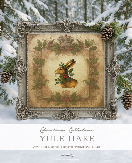 Yule Hare - Primitive Hare - Cross Stitch Pattern