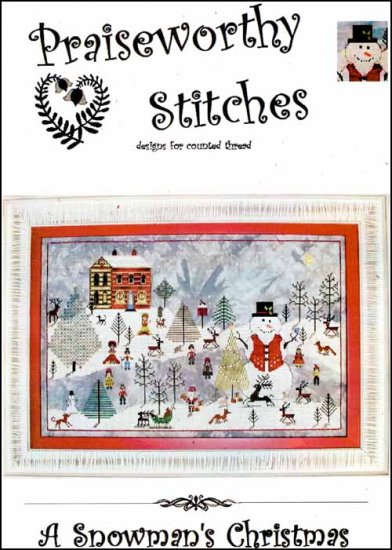 A Snowman's Christmas - Praiseworthy Stitches - Cross Stitch Pattern, Needlecraft Patterns, Needlecraft Patterns, The Crafty Grimalkin - A Cross Stitch Store