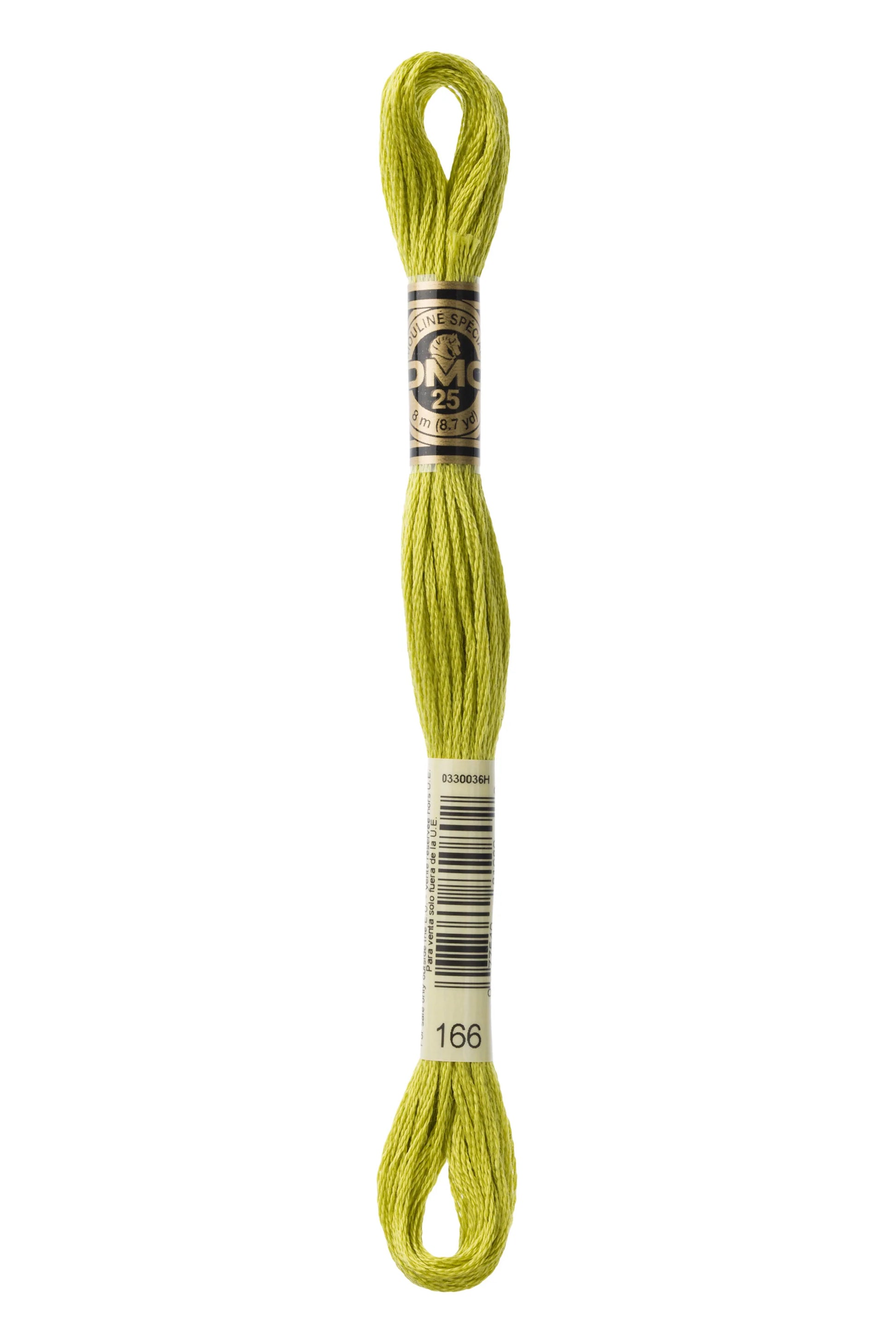 DMC 166 - Lime Green - DMC 6 Strand Embroidery Thread, Thread & Floss, Thread & Floss, The Crafty Grimalkin - A Cross Stitch Store