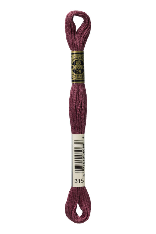 DMC 315 - Antique Mauve - Medium Dark - DMC 6 Strand Embroidery Thread, Thread & Floss, Thread & Floss, The Crafty Grimalkin - A Cross Stitch Store