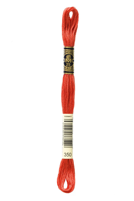 DMC 350 - Coral - Medium - DMC 6 Strand Embroidery Thread, Thread & Floss, Thread & Floss, The Crafty Grimalkin - A Cross Stitch Store