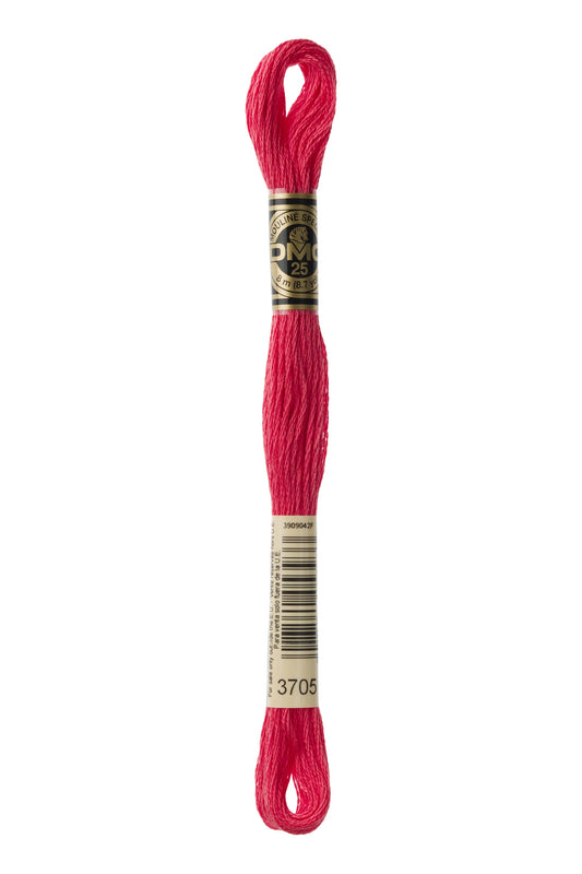 DMC 3705 - Melon - Dark - DMC 6 Strand Embroidery Thread, Thread & Floss, Thread & Floss, The Crafty Grimalkin - A Cross Stitch Store