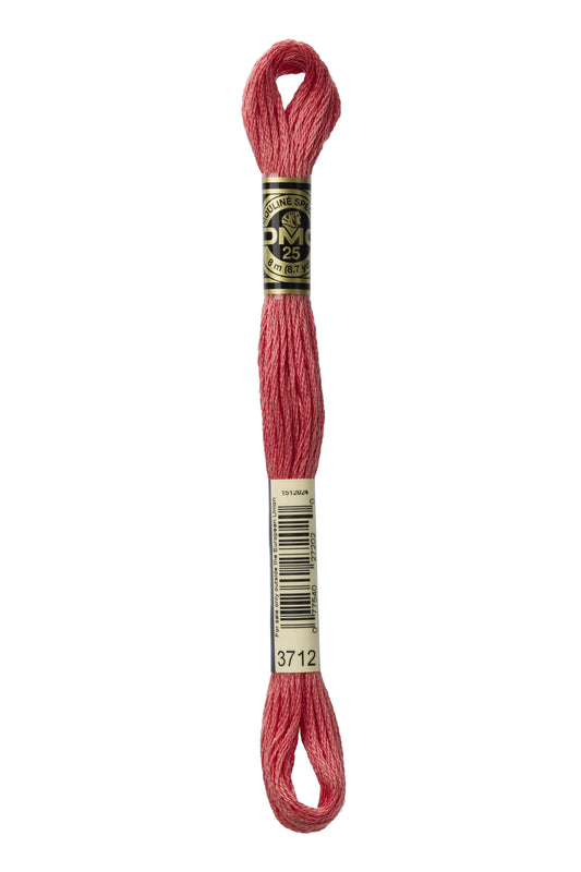 DMC 3712 - Salmon - Medium - DMC 6 Strand Embroidery Thread, Thread & Floss, Thread & Floss, The Crafty Grimalkin - A Cross Stitch Store