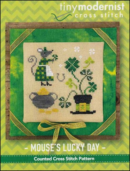 Mouse's Lucky Day - Tiny Modernist - Cross Stitch Pattern, Needlecraft Patterns, Needlecraft Patterns, The Crafty Grimalkin - A Cross Stitch Store