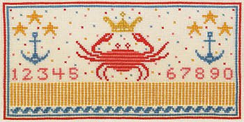 King Crab Sampler - Artful Offerings - Cross Stitch Pattern, Needlecraft Patterns, Needlecraft Patterns, The Crafty Grimalkin - A Cross Stitch Store