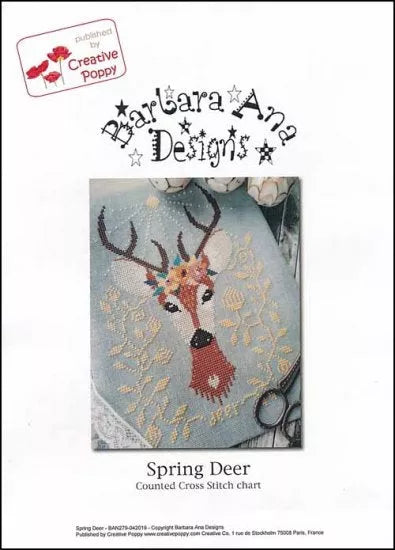 Spring Deer - Barbara Ana Designs - Cross Stitch Patter, Needlecraft Patterns, Needlecraft Patterns, The Crafty Grimalkin - A Cross Stitch Store