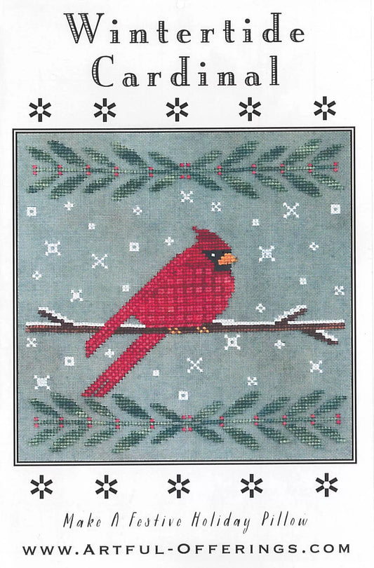 Wintertide Cardinal - Artful Offerings - Cross Stitch Pattern, Needlecraft Patterns, Needlecraft Patterns, The Crafty Grimalkin - A Cross Stitch Store