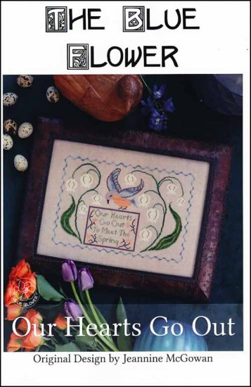 Our Hearts Go Out - The Blue Flower - Cross Stitch Pattern, Needlecraft Patterns, Needlecraft Patterns, The Crafty Grimalkin - A Cross Stitch Store