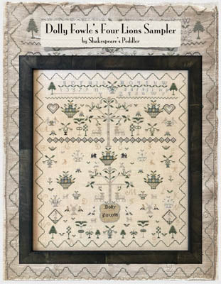 Dolly Fowle's Four Lions Sampler - Shakespeare's Peddler - Cross Stitch Pattern, Needlecraft Patterns, Needlecraft Patterns, The Crafty Grimalkin - A Cross Stitch Store
