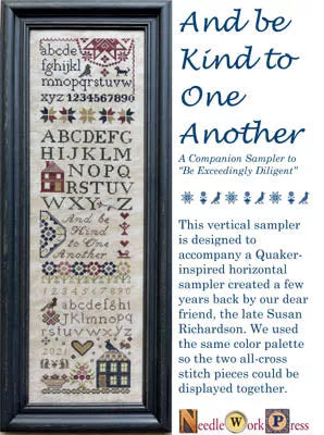 And Be Kind to One Another - Needlework Press - Cross Stitch Pattern, Needlecraft Patterns, Needlecraft Patterns, The Crafty Grimalkin - A Cross Stitch Store