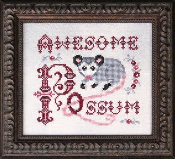 Awesome Possum - Ink Circles - Cross Stitch Pattern, Needlecraft Patterns, Needlecraft Patterns, The Crafty Grimalkin - A Cross Stitch Store